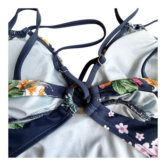 NEW Cupshe SWIMSUIT Women's LG Tropical Floral Cutout One-Piece Bathing Suit NWT - Picture 7 of 15